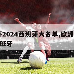 欧洲杯2024西班牙大名单,欧洲杯2021年西班牙